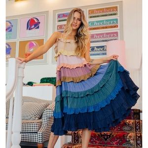 Judith March tiered midi dress